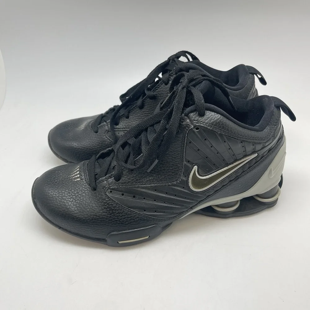 Nike Sneakers Boys 7Y Air Shox 415252-001 Black Basketball Athletic Shoes‎